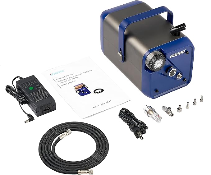 Extra Quiet Airbrush Air Compressor With Built-in Air Tank