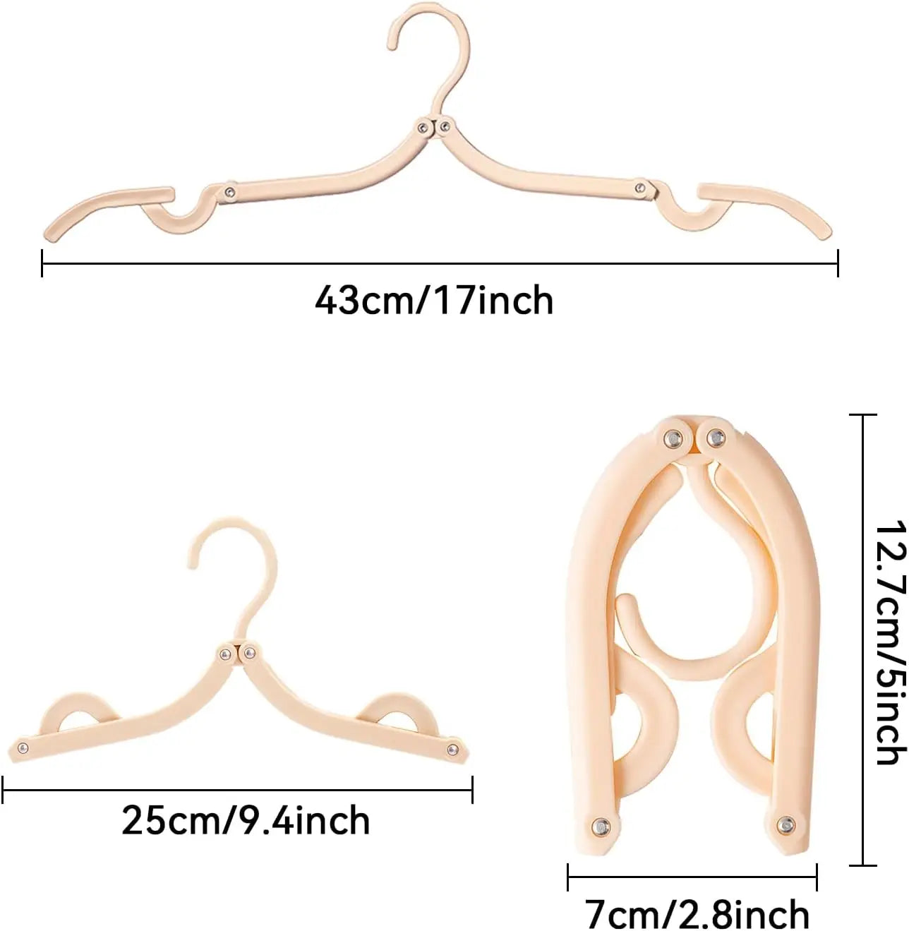 [no.6] Foldable Travel Clothes Hangers – 6-Pack (Green + Yellow) | Portable & Space-Saving for Trips and Home Use