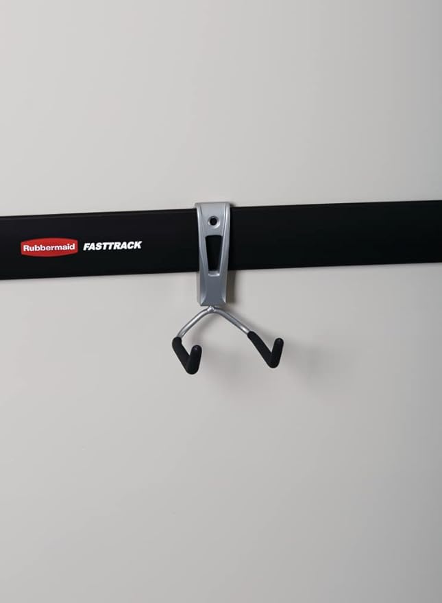Rubbermaid FastTrack Cord Hook, Garage Organization and Storage, Heavy Duty, Storage for Coolers/Cords/Ropes/Hoses