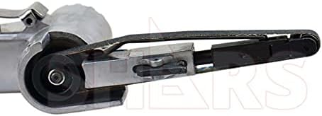Shars 3/8" x 13" Mini Air Belt Sander, Multi Position, Variable Speed with 3 pcs Belts (60, 80, 120 Grit) 202-2419 R