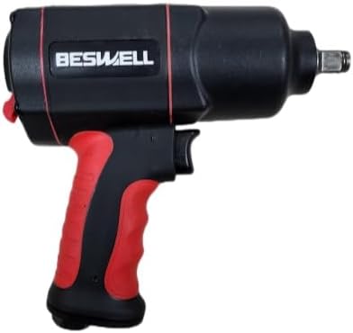 BESWELL® 1/2-Inch Air Impact Wrench with Up to Real 1180 Foot-Pounds Max Loosen Torque Output