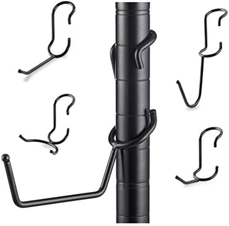 Sunway Shelf Pole Hooks 5-Pack | Black Variety Pack | Best Solution for Garage Shelving Storage Organization | Use with Metal or Wire Shelves and Racks | Heavy Duty, Easy Installation