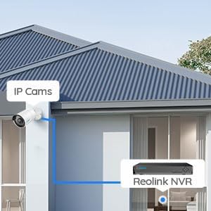 REOLINK 8CH Network Video Recorder for Home Security Camera System,Only Work with 16MP/12MP/4K/8MP/5MP/4MP The Same Brand PoE IP Cam,24/7 Recording to Pre-Installed 2TB Hard Drive,RLN8-410