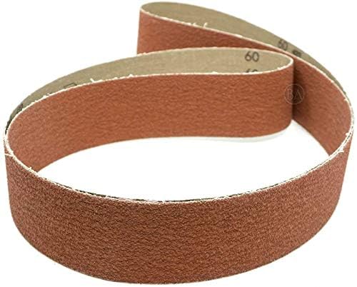 Benchmark Abrasives 2" x 36" Ceramic Sharpening Sanding Belts for Grinding Deburring Polishing Rust Removal on Metal, Stainless Steel, and Carbon Steel, Use with Belt Disc Sander (6 Pack) - 40 Grit