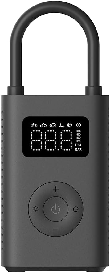 Xiaomi Portable Electric Air Compressor 2 for Car, Portable Air Compressor (0.2 10.3 bar/3-150psi, 6 Modes, 2000mAh Battery, 14.4Wh, USB-C Charging, LED Display), Black (ES Version)