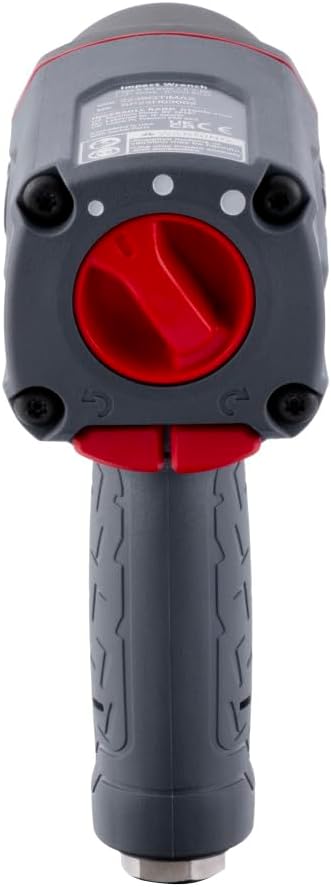 Ingersoll Rand 2236QPTIMAX DXS2 1/2" Air Impact Wrench, Quiet, 1500 ft-lb Torque, Titanium Hammercase, Pin Retainer, Pistol, Interchangeable Anvil, Multi-functional Tool