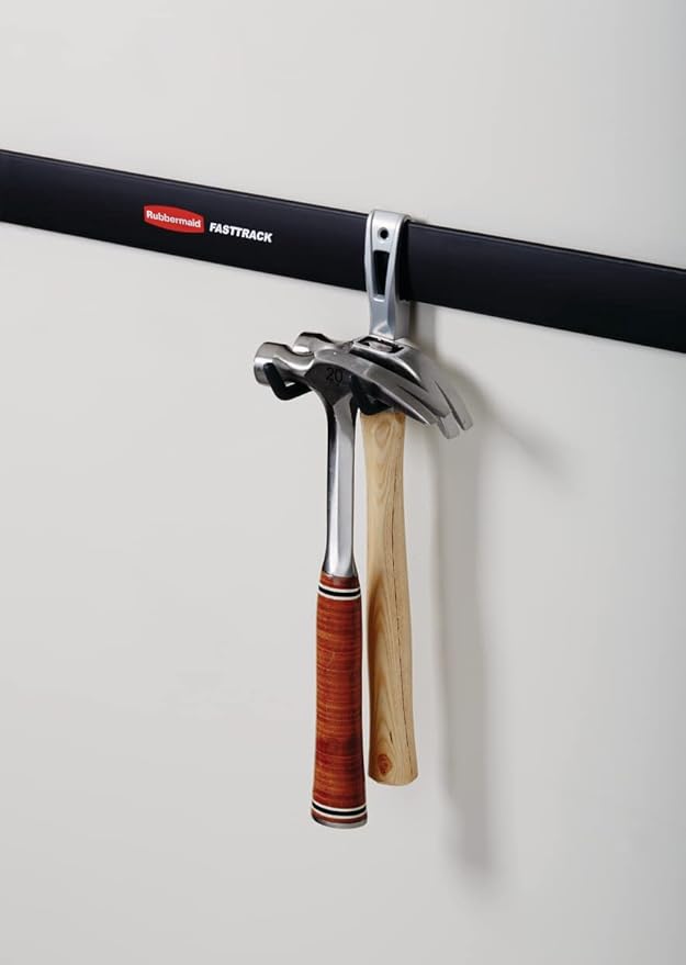 Rubbermaid FastTrack Cord Hook, Garage Organization and Storage, Heavy Duty, Storage for Coolers/Cords/Ropes/Hoses