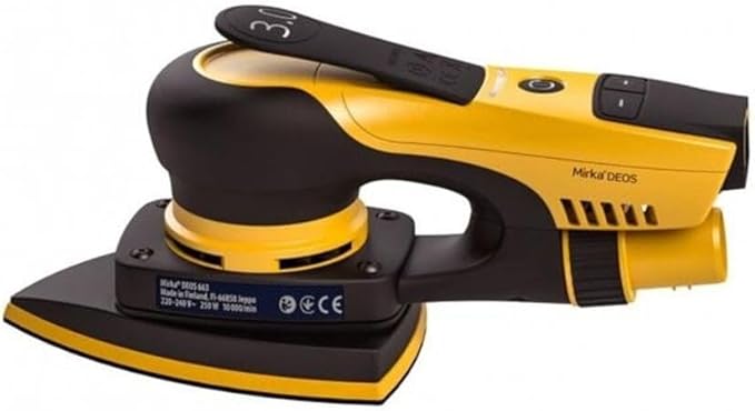 Mirka DEOS Delta Direct Electric Orbital Sander Triangle Delta Tool 663XCV/ 4 x 6 x 6 inch / 3mm orbit/Dust-free Sanding / MID6630201US