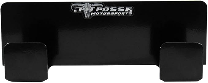 Pit Posse 546BK Duct Tape Holder Double Bracket Universal - Made in USA - for Garage Enclosed Trailer Shop Storage Organizer Motorcycle Automotive Race Aluminum Accessories -Holds 2 Rolls (Black)
