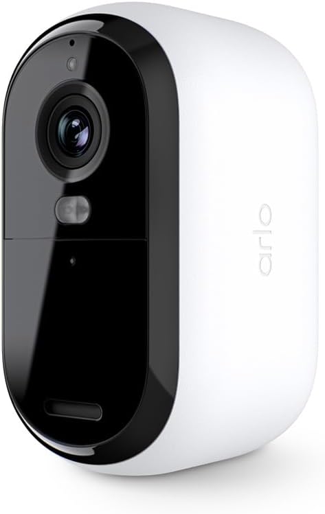 Arlo Essential Security Camera 2K | Indoor - Outdoor | 2nd Gen | Wireless with Spotlight, 2-Way Audio, Color Night Vision, Live Stream, Motion Activiation, Real Time Notifications, Wide Angle - White