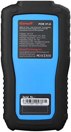 Auto Diagnostic Scanner iCarsoft POR V1.0 for Porsche with Airbag Scan,Oil Service Reset, SAS Reset ect Blue