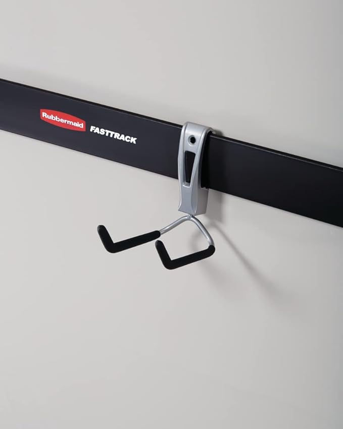 Rubbermaid FastTrack Cord Hook, Garage Organization and Storage, Heavy Duty, Storage for Coolers/Cords/Ropes/Hoses