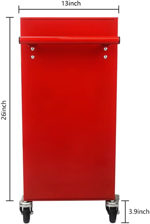 Rolling Tool Chest Metal Tool Box with Wheels Tool Cabinet Craftsman Tool Chest Us General Tool Box Portable Tool Box with Wheels 4 Drawers Multifunctional Tool Cart with Wheels, Red