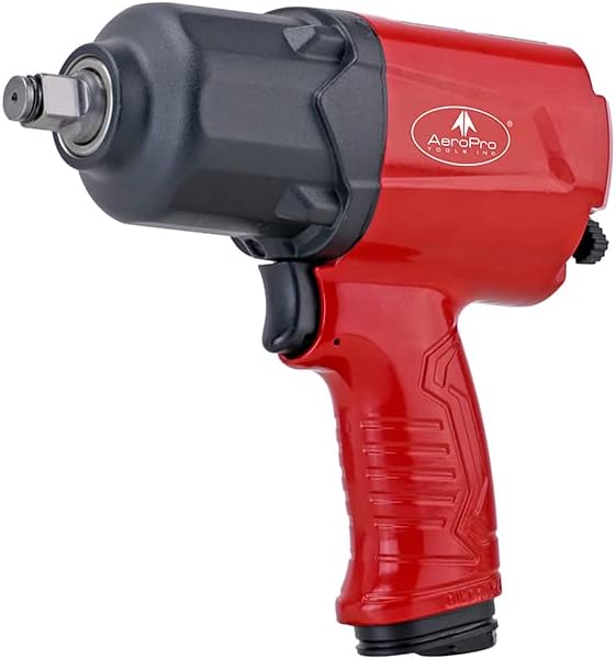 AEROPRO TOOLS 1/2-Inch Aluminum Air Impact Wrench(A398),Twin Hammer with 1000FT-LB Super Torque, Pneumatic Impact Gun, for Auto Repair, Tire Shop (A398 Aluminum Housing)