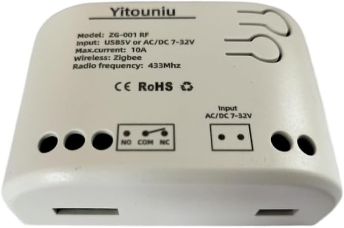 Zigbee 1CH DC 7-32V USB 5V Relay Smart Switch Module,Wireless APP Remote Control with Inching/Self-Lock Switch modle,Works with Tuya Zigbee Gateway,Alexa,Google Home (Required ZigBee Hub)