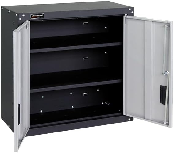 Homak 2 Door Wall Cabinet with 2 Shelves, Steel, GS00727021