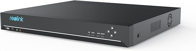 REOLINK 36CH Network Video Recorder for Home Security Camera System,Only Work with 16MP/12MP/4K/8MP/5MP/4MP The Same Brand PoE IP Cam,Integrated O/I Alarm System,3 HDD Bays,No HDD Included,RLN36