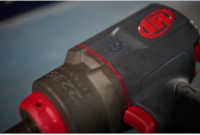Ingersoll Rand 2236QPTIMAX DXS2 1/2" Air Impact Wrench, Quiet, 1500 ft-lb Torque, Titanium Hammercase, Pin Retainer, Pistol, Interchangeable Anvil, Multi-functional Tool