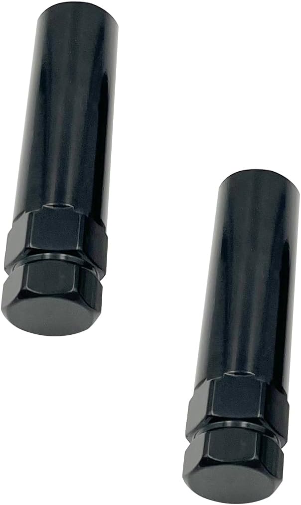 AUCELI 6 Point Spline Lug Nuts Key Tuner Socket Tool, Automotive Wheel Lock Removal Kit for Wrench with 3/4” & 13/16" Hex, Compatible with 12x1.5 12x1.25 1/2"x20 Thread Size, Universal Fit（Black）