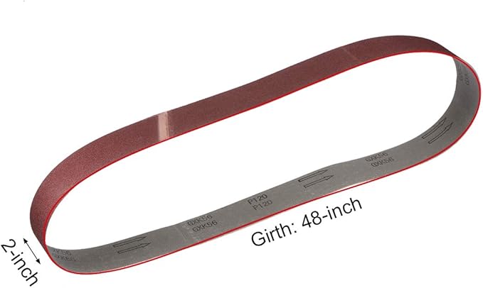 uxcell 2 x 48 Inch Sanding Belt 120 Grit Sand Belts for Belt Sander 3pcs