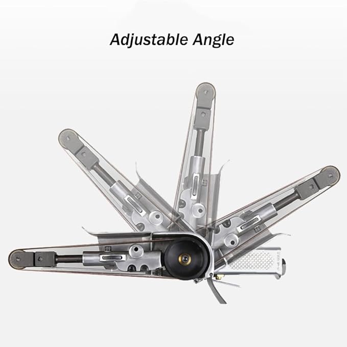 Mini Air Belt Sander, Pneumatic Handheld Angle Grinder Tool for Wood Metal Sanding Grinding (330x10mm)