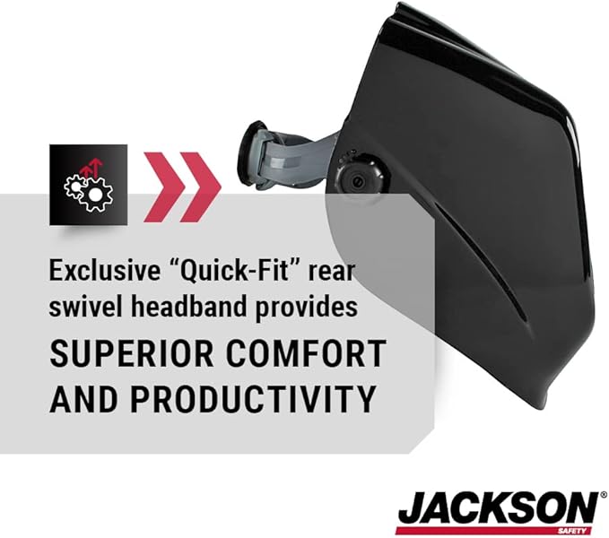 Jackson Safety HLX 100 Welding Hood - Ultra Lightweight Auto Darkening Welding Helmet with Insight Digital Variable ADF - ANSI Z87.1