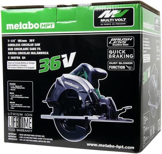Metabo HPT 36V MultiVolt™ Cordless Circular Saw | 7-1/4-in | Tool Body Only | C3607DAQ4