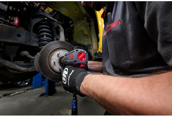 Ingersoll Rand 2236QPTIMAX DXS2 1/2" Air Impact Wrench, Quiet, 1500 ft-lb Torque, Titanium Hammercase, Pin Retainer, Pistol, Interchangeable Anvil, Multi-functional Tool