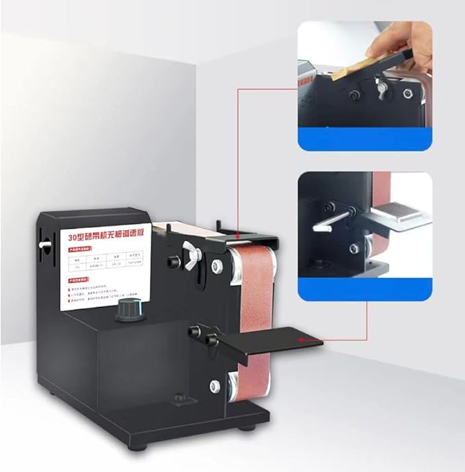 Diy Mini Belt Sander Electric Knife Apex Edge Sharpener Sanding Machine Belts Adapter Polisher Kits 7 Speed Diy Polishing Grinding Machine Power Tools Sander (TYPE 30)