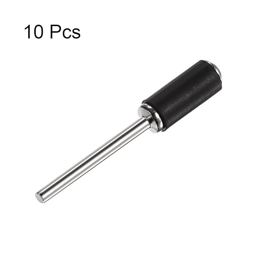 HARFINGTON 10pcs 1/4 Inch Sanding Drum Rubber Mandrels 2.35mm Shank Sanding Sleeve Holder for Drum Sander Rotary Grinder