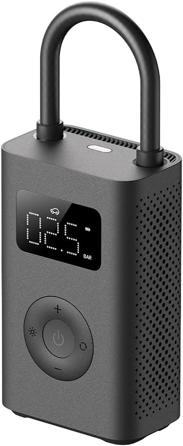Xiaomi Portable Electric Air Compressor 2 for Car, Portable Air Compressor (0.2 10.3 bar/3-150psi, 6 Modes, 2000mAh Battery, 14.4Wh, USB-C Charging, LED Display), Black (ES Version)