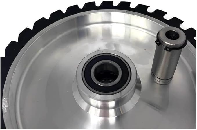 10 x 2" Belt Grinder Contact Wheel,Belt Sander Bearings Serrated Rubber Contact Wheels With 2 heavy Duty bearing 6205 RS