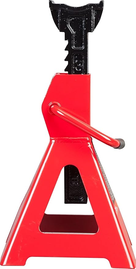 BIG RED AT46002R Torin Steel Jack Stands: 6 Ton (12,000 lb) Capacity, Red, 1 Pair