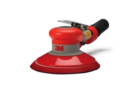 Cubitron Random Orbital Sander - Self Generated Vacuum Sander - 6” x 3/16” Diam. Orbit - Pneumatic Palm Sander - Hook and Loop Pad - For Wood, Composites, Metal - Original Series