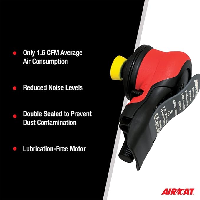 AIRCAT Pneumatic Tools 6700-1-332: Non Vac Nib Palm Sander 8,000 RPM
