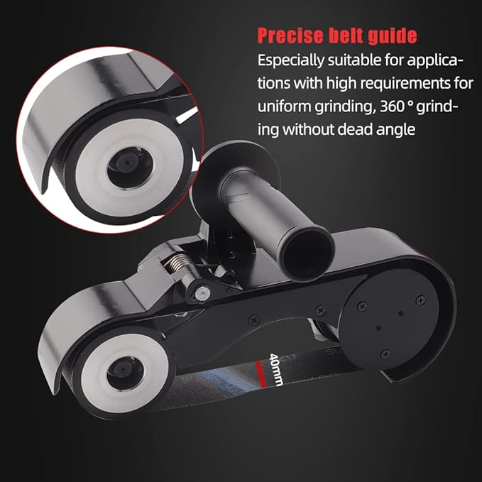 Cordless Pipe Tube Polisher Sander, ZFE 21V 28A Stainless Steel Belt Sander for Angle Grinder, Speeds Adjustable Pipe Polisher Belt Sander Brushless, Wire Drawing Machine for Metal Pipe Grinding