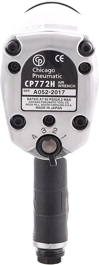 Chicago Pneumatic CP772H Air Impact Wrench (3/4 Inch), Air Impact Gun Industrial Repair & Assembly Tool, Pistol Handle, Pin Clutch, Max Torque Output 1000 ft. lbf/1350 Nm 4200 RPM