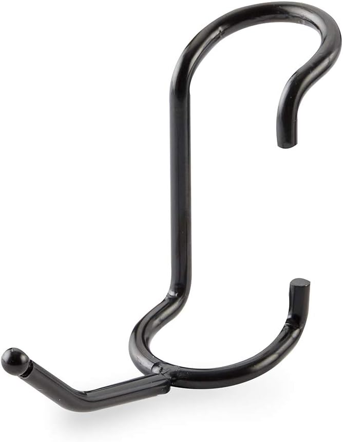 Sunway Shelf Pole Hooks 5-Pack | 2" Black All Purpose NSF-Certified | Best Solution for Garage Shelving Storage Organization | Use with Metal or Wire Shelves and Racks | Heavy Duty, Easy Installation