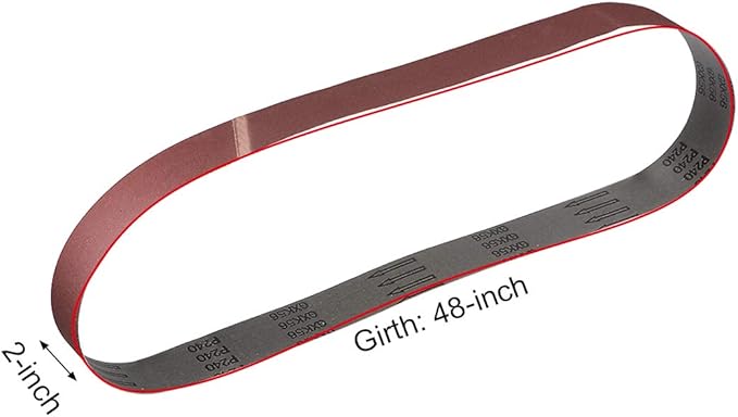 uxcell 2 x 48 Inch Sanding Belt 240 Grit Sand Belts for Belt Sander 5pcs