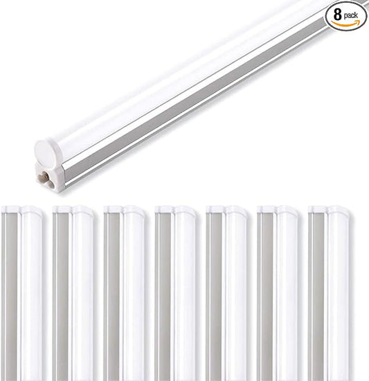 Barrina LED Shop Light 4FT, 2200lm, 4000K Cool White, T5 Led Fixture, Linkable Shop Light, Ceiling and Under Cabinet Light, Tube Lights for Garage Warehouse Workshop Basement, ETL Listed, 8 Pack