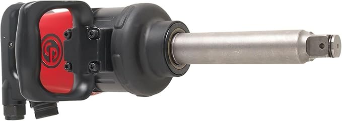 Chicago Pneumatic CP7782-6 Air Impact Wrench (1 Inch), 6 Inch Ext. Anvil, Air Gun Industrial Repair & Assembly Tool, D-Handle , Pinless Rocking Dog, Max Torque Output 1920 ft. lbf/2600 Nm, 5200 RPM