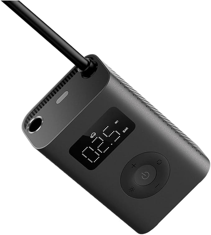 Xiaomi Portable Electric Air Compressor 2 for Car, Portable Air Compressor (0.2 10.3 bar/3-150psi, 6 Modes, 2000mAh Battery, 14.4Wh, USB-C Charging, LED Display), Black (ES Version)
