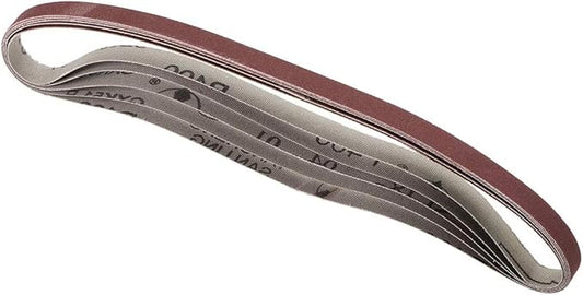 5 Pack 3/8 x 21 inch Sanding Belts 400 Grit Sanding Paper, Aluminum Oxide Abrasive Sander Belts for Metal Grinding Woodworking
