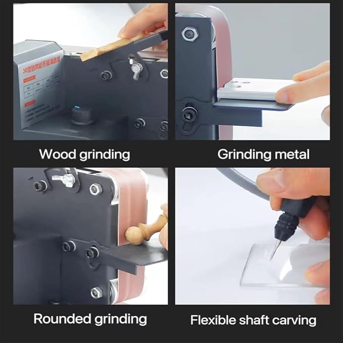 Diy Mini Belt Sander Electric Knife Apex Edge Sharpener Sanding Machine Belts Adapter Polisher Kits 7 Speed Diy Polishing Grinding Machine Power Tools Sander (TYPE 30)