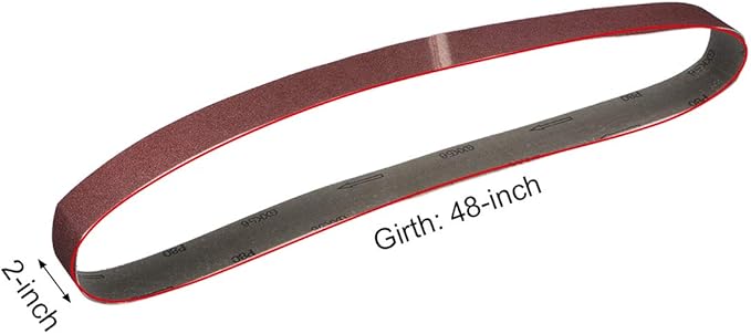 uxcell 2 x 48 Inch Sanding Belt 80 Grit Sand Belts for Belt Sander 3pcs