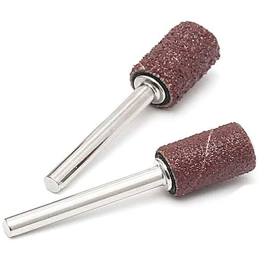 100 Pieces Sanding Bands Sleeves Drum Sander Set 180 Grit Sanding Drum Sand Bands Shank Rotary Tool Kit with 2 Mandrels