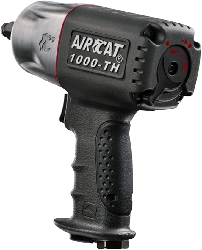 AIRCAT Pneumatic Tools 1000-TH: 1/2-Inch Composite Impact Wrench 1,000 ft-lbs of Torque - Standard Anvil