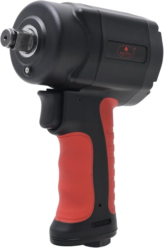 AEROPRO TOOLS 1/2-Inch composite Mini Air Impact Wrench(AP9515),compact design with 500FT-LBS strong torque