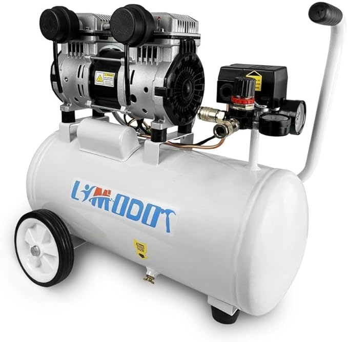 Air Compressor, Quiet Air Compressor, Only 68dB, 6 Gallon Durable Steel Air Tank, High Flow 4.2CFM @ 90PSI, Oil Free, Ideal For Auto Repair, Tire Inflation, Woodwork Nailing, Pneumatic Tool, 1.7 HP