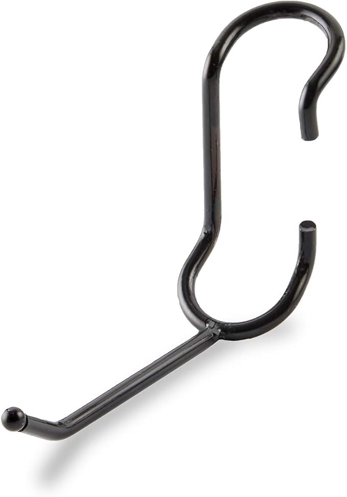 Sunway Shelf Pole Hooks 5-Pack | 4" Black All Purpose | Best Solution for Garage Shelving Storage Organization | Use with Metal or Wire Shelves and Racks | Heavy Duty, Easy Installation